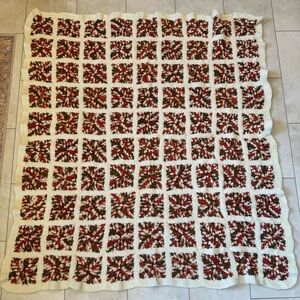 Crochet granny square vintage blanket